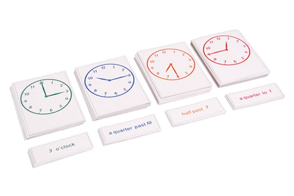 Three-Segment Clock Cards
