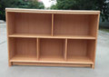 3-Tier 5-Bay Cabinet with Back Panel - Montessori classroom furniture in beech