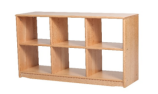 3-Tier 6-Bay Divided Cabinet - Montessori classroom furniture in beech