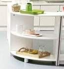 3-Tier Fan-Shaped Cabinet - Montessori classroom furniture in beech