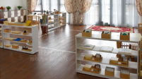 4-Tier Open Cabinet - Montessori classroom furniture in rubber wood