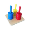 Coloured Discs on 3 Dowels
