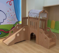 All-in-One Slide - Montessori classroom furniture in beech+plywood