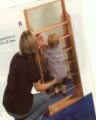 Climbing Mirror - Montessori classroom furniture in beech