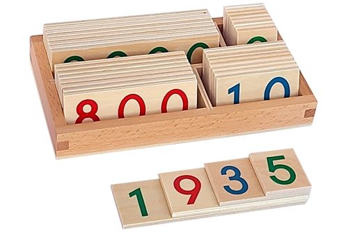 Wooden Number Cards :Large (1- 9000)