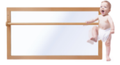 Toddler Walking Mirror - Montessori classroom furniture in beech