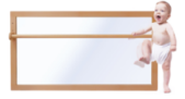 Toddler Walking Mirror - Montessori classroom furniture in beech
